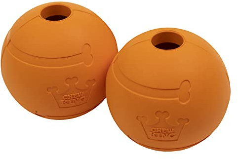 Chew King 3 Inch Bacon Flavor Rubber Balls 2 Pack