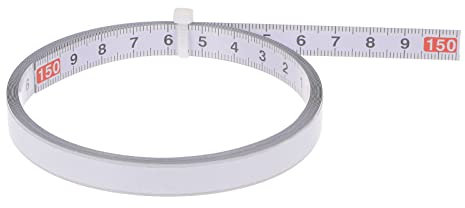 sourcing map Self Adhesive Tape Measure 300cm Metric Middle to Both Sides Reading Waterproof Sticky Steel Ruler Tape Backed ruler for Workbench Sewing Saw Drafting Table, White
