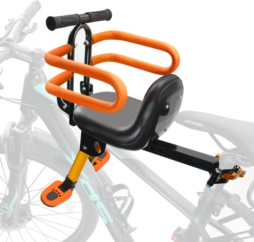 OUSEXI Front Toddler Bike Seat, Retractable Kids Bike Seat Front Mounted with Fence,Suitable for Children 2~6 Years…