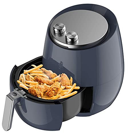 Freidora de aire de 1400 W, mini horno multicocina bajo en grasa, más saludable y sin aceite - Horno de cocina para alimentos - Control de temperatura ajustable, se necesitan 3,6 litros Efficency