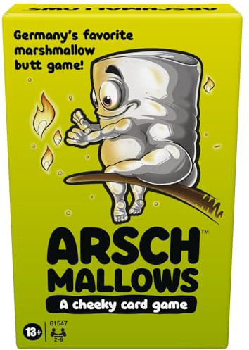 Hasbro Gaming Jeu des Arschmallows - Jeu de fesses en guimauve - Jeux de cartes amusants pour adolescents, adultes et familles - 2 à 6 joueurs - Activités d'été d'intérieur - À partir de 13 ans