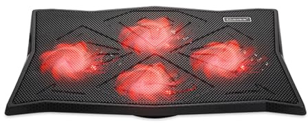 KAHDGSS Raffreddatori per Laptop da Gioco Ventola Raffreddamento Ventola Silenziosa per Supporto in Altezza Cuscinetto Luminoso A LED Angolo Regolabile
