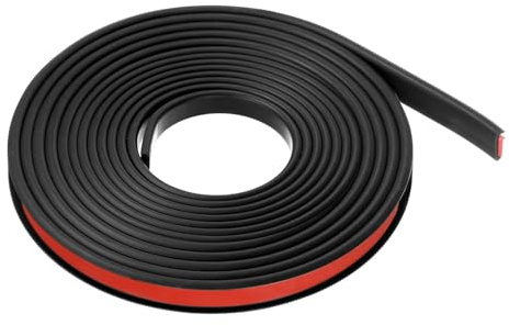 QUARKZMAN U-Form Kantenband 15/32 x 16.4ft (12mm x 5000mm) Selbstklebendes TPE Flexibles Furnierkantenband Kantenschutz für Möbel, Schränke, Tische, Reparatur, Schwarz