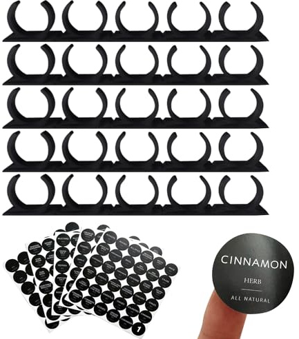 ZBHDEYG Estante para Especias de Pared Con 5 Niveles y Etiquetas - Para Interiores, Colgante, Sin Taladrar