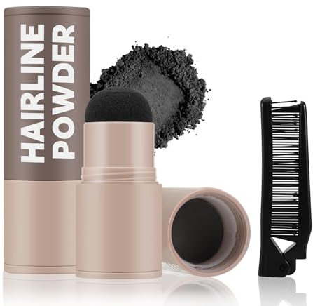 Apooliy Root Touch-Up Hairline Powder with Brush，Hairline Shadow Powder Stick for Women and Men，Waterproof Hair Shading Sponge Pen Filler
