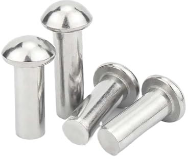 HEXHUASR 10/50 Stück M0.8 M1 M1.2 M1.4 M1.6 M2 M2.5 M3 M4 M5 M6 GB867 304 A2-70 Edelstahl Nietbolzen Vollniet Selbststeckende Schraube(20pcs M4,2mm)