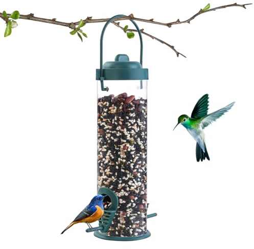 OFFCUP Mangiatoia per Uccelli, Mangiatoia Uccellini Appeso Mangiatoia per Giardino, Mangiatoia per Uccelli Selvatici Grande di Mangime con punti di avvicinamento per Uccelli da Giardino Esterno