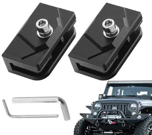 Montage du support de lumière de capot : deux supports de barre lumineuse réglables | Kit de montage pour pods LED, projecteurs de travail, charnières de capot, support de lumière funéraire pour capot