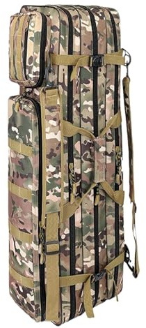 Double Rifle Bag Lange Gewehrtasche Gewehrrucksack Waffentasche für Jagd Schießstand Schusswaffentransport DREI Schichten, große Kapazität C,120cm