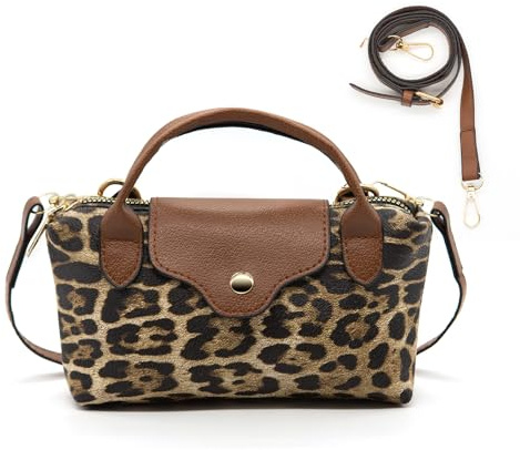 Long Keeper Mini Crossbody Bag Damen Kunstleder Umhängetasche Tote Kleine Schultertasche Leicht Tote Mini Shopper Tasche Handy Clutch Handtasche für Frauen