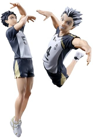 Ciyoulio 2 figuras de Akaashi Keiji Kotaro Bokuto, figura de acción, modelo de postura de salto, estatua de PVC, coleccionable, decoración de escritorio, regalo