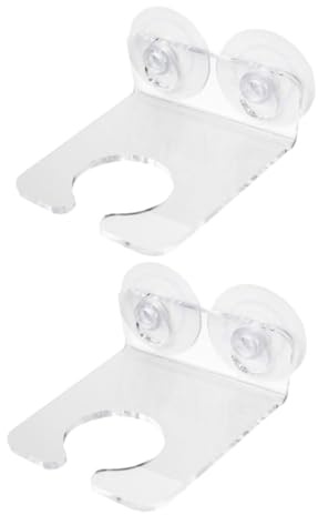 CHICAMPERA 2Pcs Bathtub Wine Glass Rack Clear Acrylic Shower Drink Holder Sturdy Single Cup Stand for Bathroom Decor for Relaxing Soaks and Easy Access to Wine