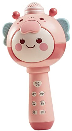 NOLITOY Microphone Karaoké sans Fil Garçon Fille USB Rechargeable Chant Créatif Rose pour Fête Anniversaire