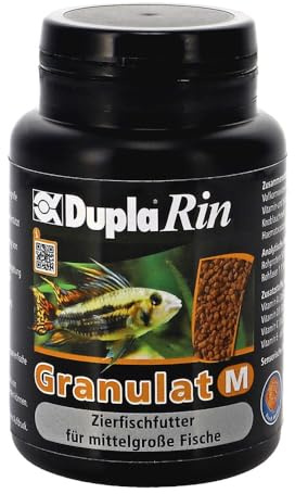 Dupla DuplaRin Granulat M I 85 g I Comida granulada premium para peces medianos de agua dulce y salada I alimento rico en proteínas para peces ornamentales I buen crecimiento y colores intensos I