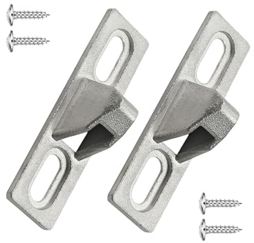 Paquete de 2 herrajes multiusos ajustables para puerta corrediza de vidrio para ventana de traducción de 90 grados, puerta corredera ajustable