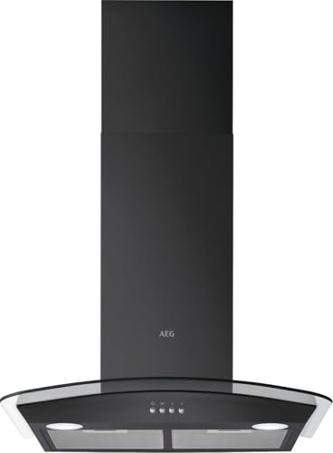 AEG 5000 Series Integrated Chimney Cooker Hood 60 cm, DTX3640B, ExtractionTech Plus Motor, LED Lighting, Washable Grease Filter, 3 Speeds, 69 dB, 605-1020x600x500 mm, Energy Class C, Black