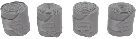 Luocute Enveloppements de Jambes de pour Cheval, Bandages de Protection en Polaire Douce de 9,8 Pieds pour Fournitures de Chevaux, 4 Pièces (Grey)
