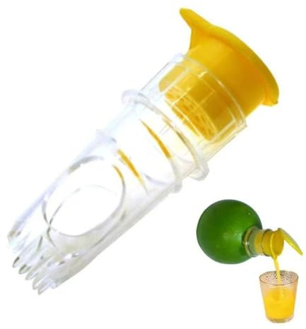 Exprimidor de Limón y Dispensador de Jugo 2-en-1 para Adultos, Exprimidor de Cítricos Portátil con Vertedor Integrado, Herramienta Práctica para Limones