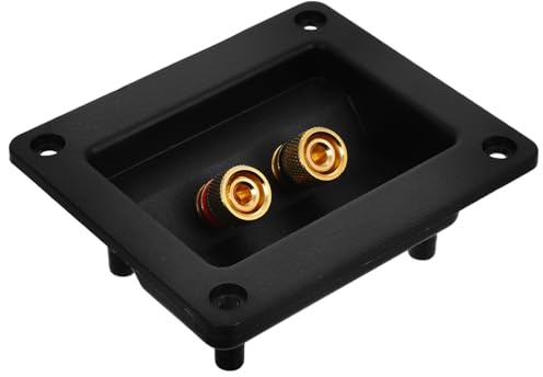 FESTFENDS Connettore per Casse Acustiche 2 Vie in Lega di Rame Massiccio Morsettiera Quadrata per Progetti Audio Fai da Te e Trasmissione Audio Stabile