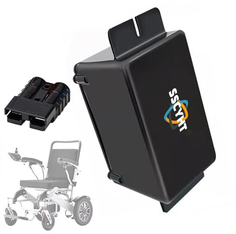 Black,24V10Ah,SSCYHT 24 Volts Electric Wheelchair Replacement Battery 24V 10Ah 12Ah 15Ah 20Ah Rechargeable Lithium Battery Pack for 0-500W Motor Kit