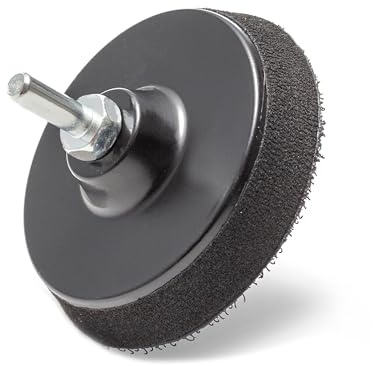 Glass Polish 12003 Klett-Stütztellerspindel für Bohrer mit Universal-Bohraufsatz – Ø 75 mm