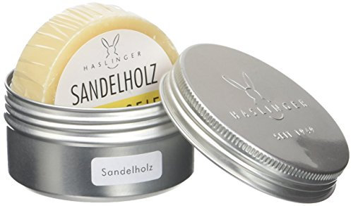HASLINGER Sandelholz Rasierseife im Aluminiumkoffer, 60 g