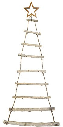 Moderner Hänger Tanne aus Holzstäben 112cm Weihnachten Advent Deko Tannenbaum