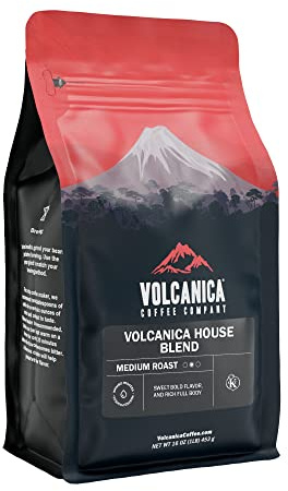 Volcanica House Blend Coffee, Ground, Fresh Roasted, 16-ounce