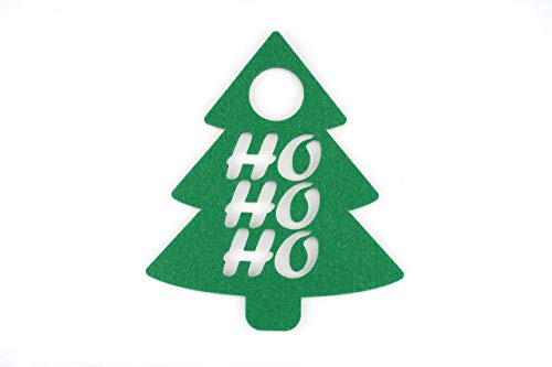 Weihnachtsbaum HO HO HO Grün | Türanhänger aus Filz | Höhe ca. 22 cm