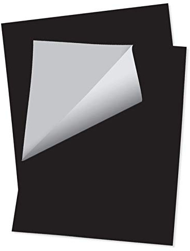 ShearBan Sheet Protects Skin for Use on Prosthetics, Orthotics, Footwear, Insoles, Medical Devices (One Black 8x12 Sheet)