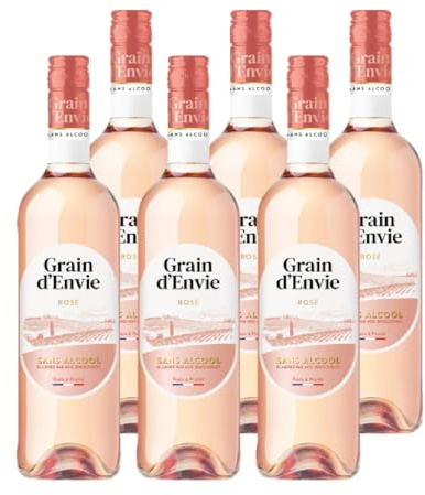 Grain D'Envie - Rosé - Sans Alcool - Lot de 6 bouteilles x 75 cl
