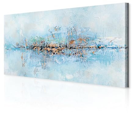 decomonkey Wandbilder Abstrakt 140x70 cm 1 Teilig Leinwandbilder Kunstdruck | Strukturleinwand, Holzkeilrahmen, Bild auf Leinwand, Wanddeko, Wohnzimmer, Wanddekoration, Kunst, Modern