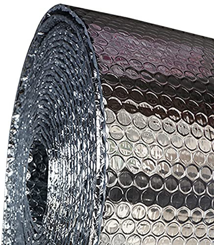 Selbstklebend Isolierfolie Dämmfolie Dachisolierung,Doppelte Alu-Luftpolsterfolie Dachisolierung Isolierungsfolie Wärmehaltung isoliermatte Für Campers Wohnwagen Wohnmobile (Size:1x15m/3.2x49.2ft)