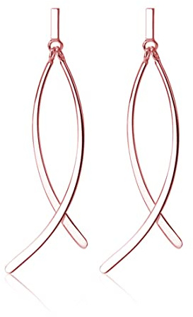 SLUYNZ 925 Sterling Silber Bar Ohrringe Hängend für Damen Mädchen Minimalistische Ohrringe Ohrhänger