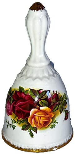 Royal Albert / Tischglocke / Old Country Roses / Glocke mit Griff / Made in England – 1960er Jahre Kult design