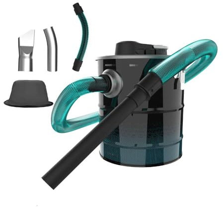 Cecotec Aspirateur de Cendres Conga Ash 4000 Home 20L. Puissance 1200W, Puissance d'aspiration 18kPa, Tuyau avec revêtement métallique, Filtre à Mailles métalliques, buse 38mm