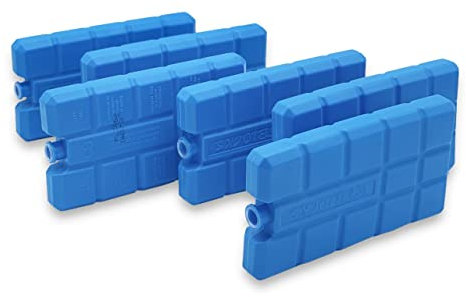 ZiVie® Kühlakku Set mit 6 Kühlpads klein & flach - schnell gefrierende Kühlakkus für über 12 Stunden Kühlung - Kühlpack für Kühltasche & Kühlbox - Akku Kühlpacks für Kühlbox - Ice Cool Packs