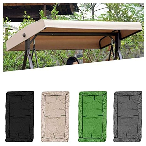 Newly Replacement Canopy For Swing，Garden Swing Seat Replacement Oxford Cloth Canopy, Waterproof Sun Shade For Patio Awning Backyard Playground Outdoor Swing (Color : Grey, Size : 191 * 120 * 18cm)