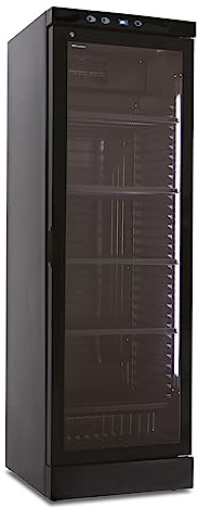 Generico Vetrina Frigo per bibite Vetrina Bevande Lt. 302 con porta a vetro ristorante bar colore nero CL372VG