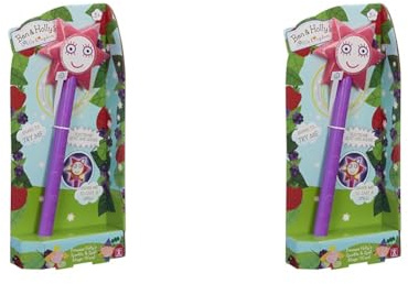 Ben & Holly Sparkle & Spell Wand with sounds & speech, little kingdom, interactive toy, imaginative play (Pack of 2)