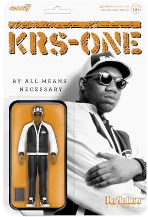 Super7 KRS-One by All Means Necessary BDP - 9,5 cm KRS-One Actionfigur mit Zubehör Hip Hop Sammlerstücke und Retro-Spielzeug