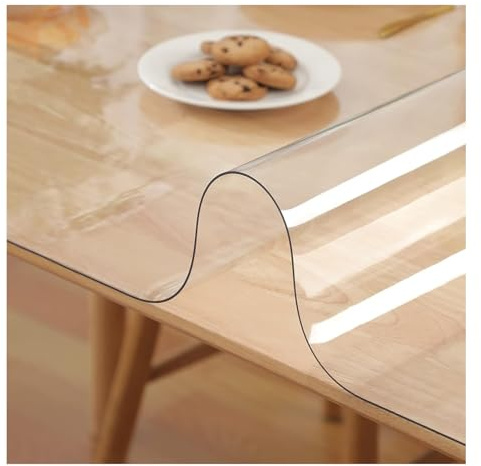 ALFAAL Tovaglia Trasparente, Sottopiatto Trasparente Impermeabile E Resistente al Calore per La Scrivania del Computer Il Tavolo da Pranzo Il Tappetino del Bagno Color : 1.6mm, Size : 60x90cm/24x35