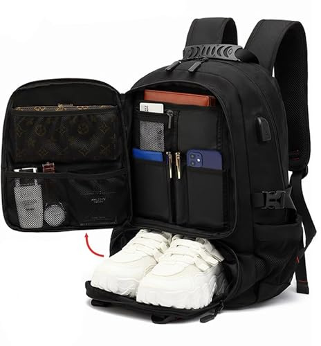 ASEKIHA Rucksack Herren BusinessRucksack 15.6Zoll mit großem Schulrucksack 50Liter Sport Vereinsaktivitäten Klettern Reisen Pendeln A4 PC Schule Wasserabweisend Oberstufenschüler Unisex