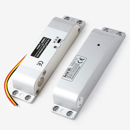 AOAMZ Elektrisches Schloss Drop Bolzenschloss DC 12V Fail Proof NC Mode für Türzugangskontrolle Sicherheitsschloss, mit Zeitverzögerung Oberflächenbefestigungsschloss