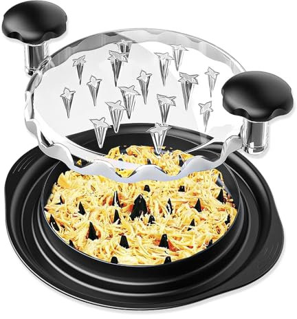 BNGXR Broyeur De Poulet, poignée ergonomique, sans BPA, Grand hachoir manuel,Mixeur Manuel Avec PoignéEs Et Base AntidéRapante,Hachoir à Viande Manuel pour Poulet, Porc, Boeuf