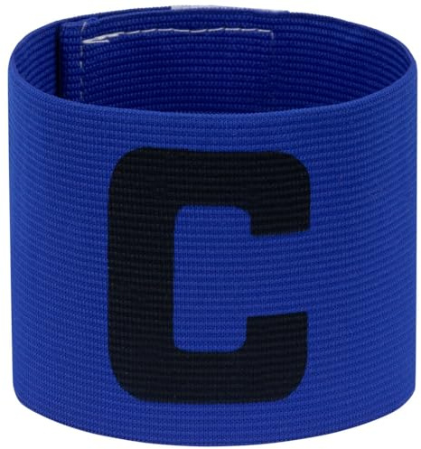 JELEX Leader Kapitänsbinde - Elastische Captain-Armbinde aus 100% Polyester mit Klettverschluss, universell verstellbar und langlebig, 31,3 x 6,6 cm (Blau)
