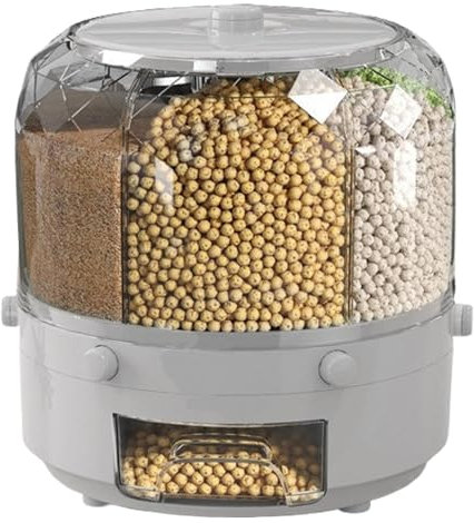Rotating Food Dispenser | Large Capacity Rice Storage Container - Kitchen Food Dispenser, Dry Food Storage Containers, Grain Storage Tank for Pantry