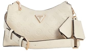 GUESS Cresidia Top Zip Shoulder Bag Bone