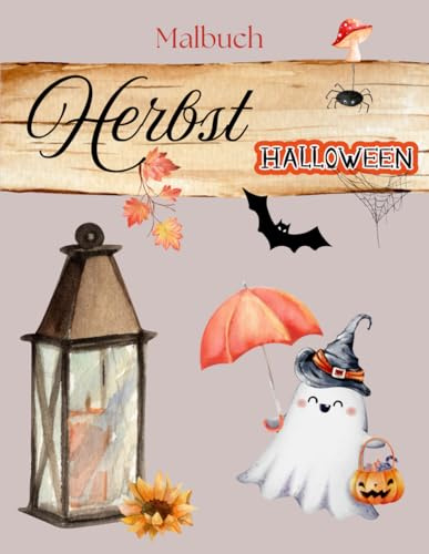 Ausmalbuch für das Thema Herbst/Halloween. Auf 30 liebevoll gestalteten Ausmalbildern, können Kinder im Alter von 3-7 Jahre ihrer Kreativität freien ... und lustige Halloween-Kostüme & Kürbisse