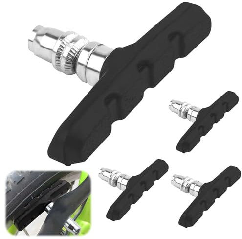Juego de Pastillas de Freno Silenciosas para Bicicleta, 4 Frenos de Llanta V-Brake de 70 mm, Pastillas Duraderas Frenado Eficiente